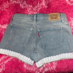 Levi's Girls Lace Trim Shorts 10/12